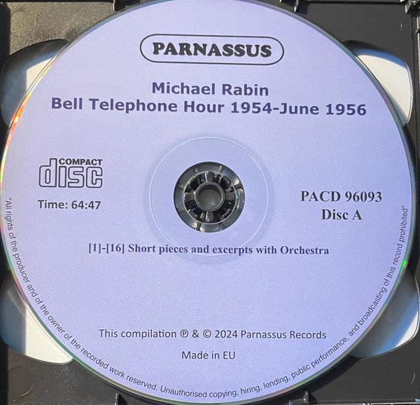 Michael Rabin : On The Bell Telephone Hour (Years 1954-62) (2xCD, Comp)