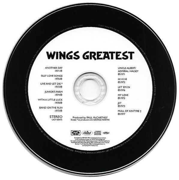 Wings (2) : Wings Greatest (CD, Comp, Ltd, RE, RM, Pap)