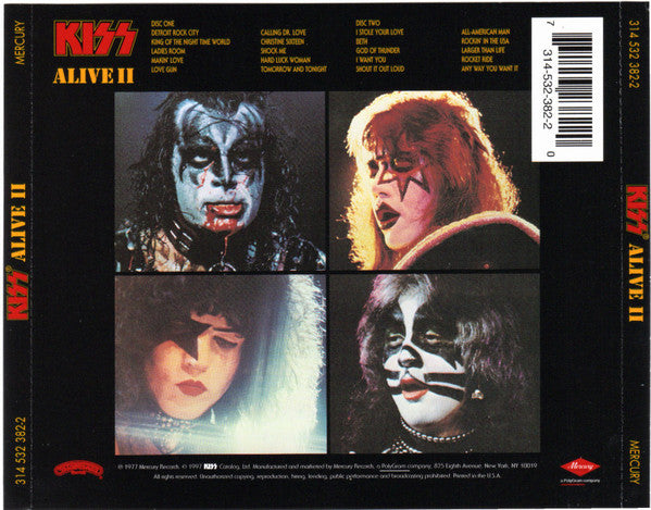 Kiss : Alive II (2xCD, Album, RE, RM, PMD)