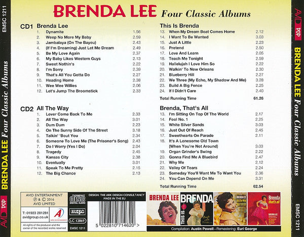 Brenda Lee : Four Classic Albums (2xCD, Comp, RM)