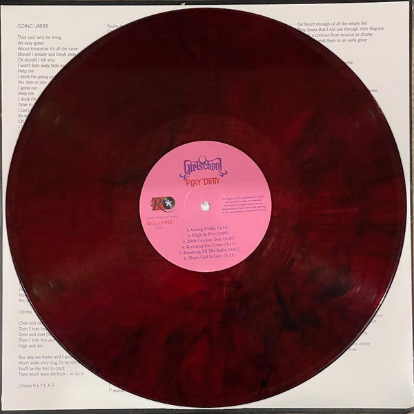 Girlschool : Play Dirty (LP, Album, 180)