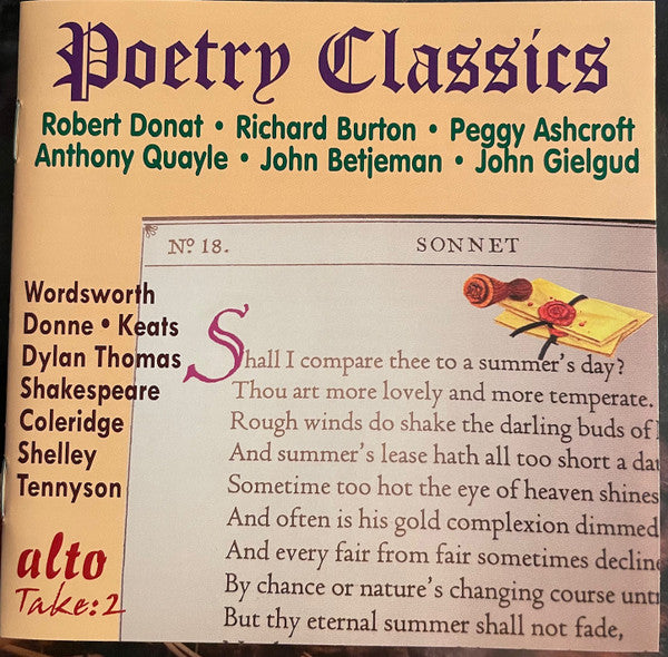 Various : Poetry Classics / Great Voices (CD)