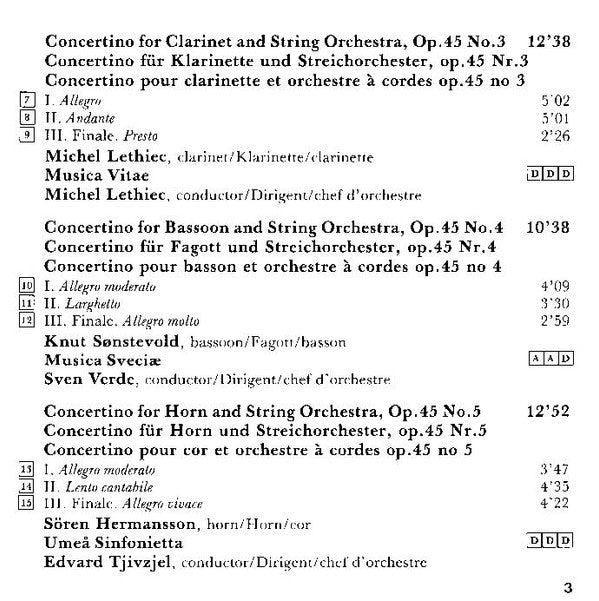 Lars-Erik Larsson : Twelve Concertinos, Op.45 (2xCD, Album)