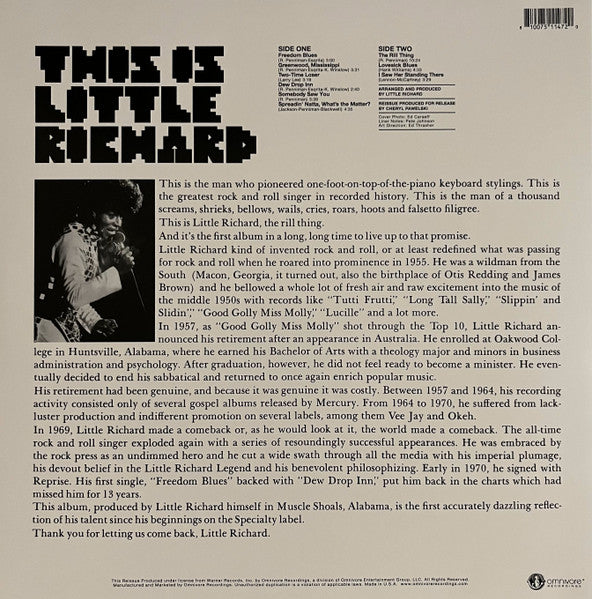 Little Richard : The Rill Thing (LP, Album, RE, Pin)