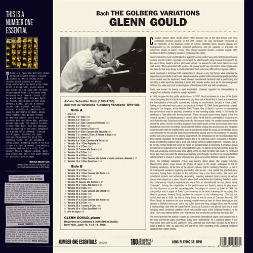 Johann Sebastian Bach, Glenn Gould : The Goldberg Variations (LP)