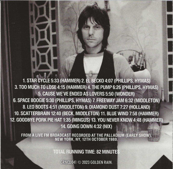 Jeff Beck : New York 1980 (CD, Transcription, Unofficial)
