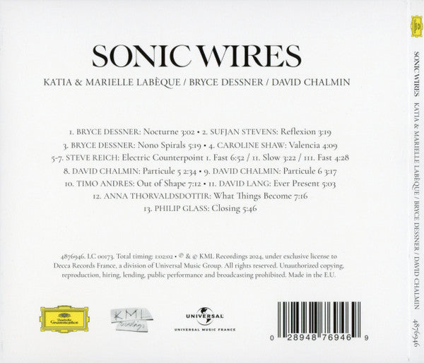 Katia Et Marielle Labèque / Bryce Dessner / David Chalmin : Sonic Wires (CD, Album)