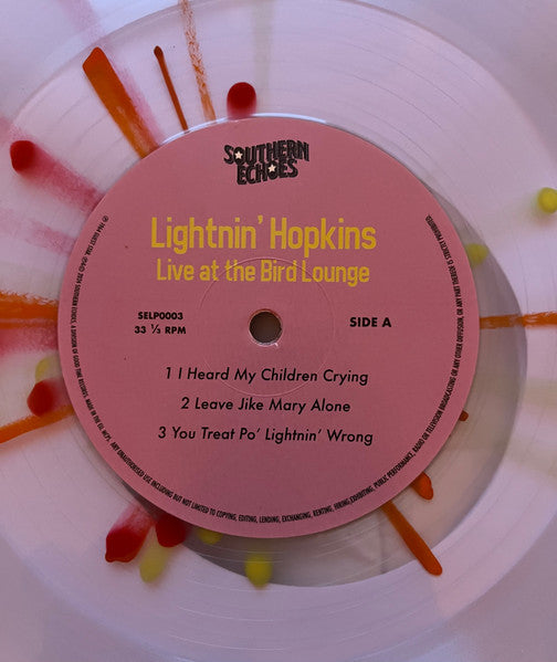 Lightnin' Hopkins : Live At The Bird Lounge (LP, Album, RE, Spl)