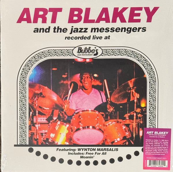 Art Blakey & The Jazz Messengers Featuring Wynton Marsalis : Live At Bubba's Jazz Restaurant (LP, Album, RSD, RE, Tra)