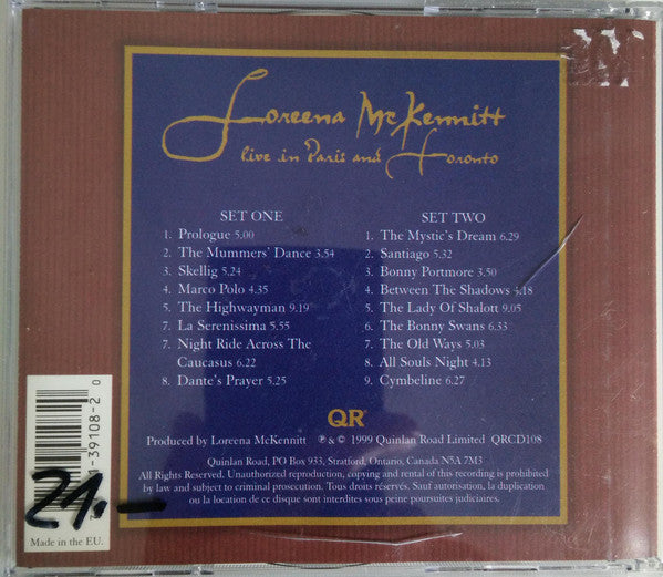 Loreena McKennitt : Live In Paris And Toronto (2xCD, Album)