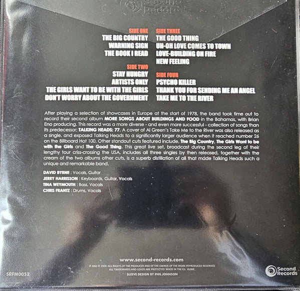 Talking Heads : Chicago Killers 78 (2xLP, Unofficial, 180)