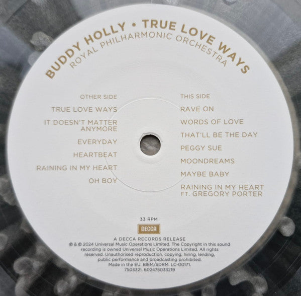 Buddy Holly With The Royal Philharmonic Orchestra : True Love Ways (LP, Album, RE, Col)