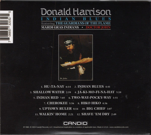 Donald Harrison Featuring Guardians Of The Flame (2), The Mardi Gras Indians • Dr. John : Indian Blues (CD, Album, RE)