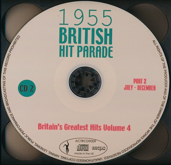 Various : 1955 British Hit Parade - Britain's Greatest Hits Volume 4 - Part 2 July - December (3xCDr, Comp, RE)