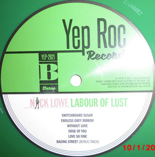 Nick Lowe : Labour Of Lust (LP, Album, RE, Gre)