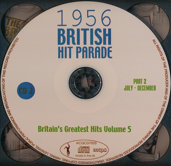 Various : 1956 British Hit Parade - Britain's Greatest Hits Volume 5 - Part 2 July - December (4xCDr, Comp, RE)