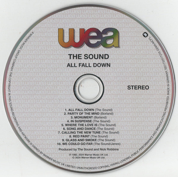 The Sound (2) : All Fall Down (CD, Album, RE, Car)