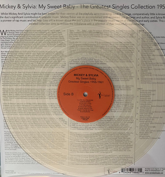 Mickey & Sylvia : My Sweet Baby - The Greatest Singles Collection 1955-61 (LP, Comp, Cle)
