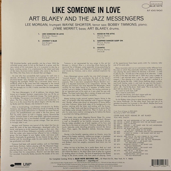 Art Blakey & The Jazz Messengers : Like Someone In Love (LP, Album, RE, 180)