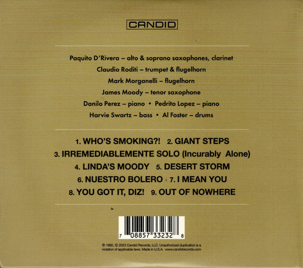 Paquito D'Rivera With  James Moody : Who's Smoking?! (CD, Album, RE, RM)