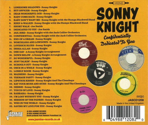 Sonny Knight : Confidentially Dedicated To You: Los Angeles R&B Classics (1953-1961) (CD, Comp)
