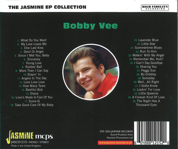 Bobby Vee : The Jasmine EP Collection (CD, Comp)