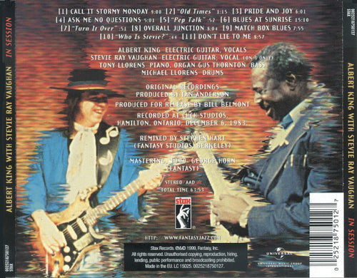 Albert King With Stevie Ray Vaughan : In Session (CD, Album, RE)