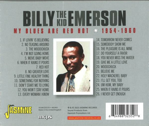 Billy Emerson : My Blues Are Red Hot: Blues From Memphis To Chicago (1954-1960) (CD, Album, Comp)