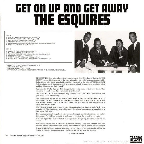 The Esquires : Get On Up And Get Away (LP, Album, RE)
