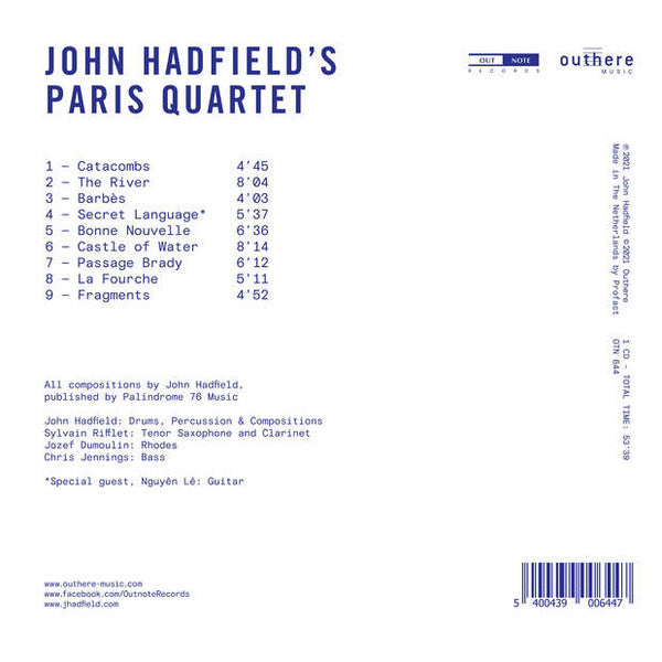 John Hadfield, Sylvain Rifflet, Jozef Dumoulin, Chris Jennings (7) : John Hadfield's Paris Quartet (CD, Album)