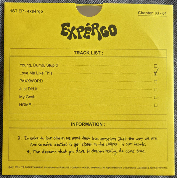 NMIXX : Expérgo (CD, MiniAlbum, Ver)