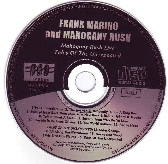 Frank Marino And Mahogany Rush : Live/Tales Of The Unexpected/What's Next (2xCD, Album, Comp, RM)