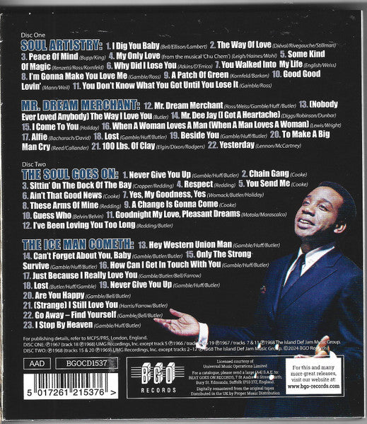 Jerry Butler : Soul Artistry / Mr. Dream Merchant / The Soul Goes On / The Ice Man Cometh (2xCD, Comp)