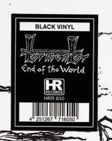 Tormentor (8) : End Of The World (12", MiniAlbum, Ltd, RE, RP)