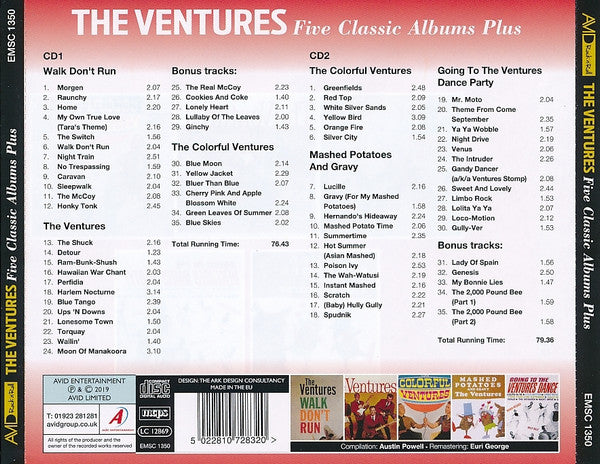 The Ventures : Five Classic Albums Plus (2xCD, Album, Comp)