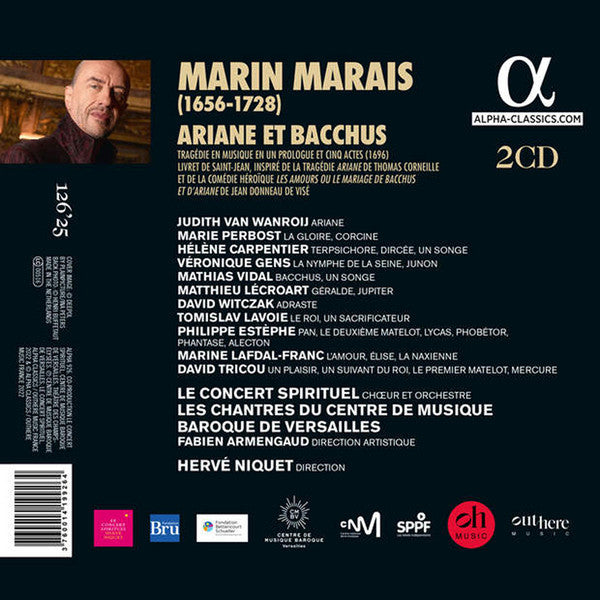 Marin Marais, Hervé Niquet, Le Concert Spirituel : Ariane Et Bacchus (2xCD)