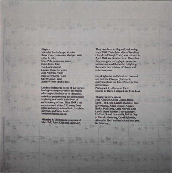 Micachu & The Shapes And London Sinfonietta : Chopped & Screwed (At Kings Place 01-05-10) (CD, Album, Dig)