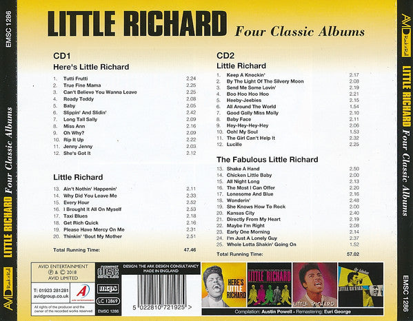 Little Richard : Four Classic Albums (2xCD, Album, Comp, RM)