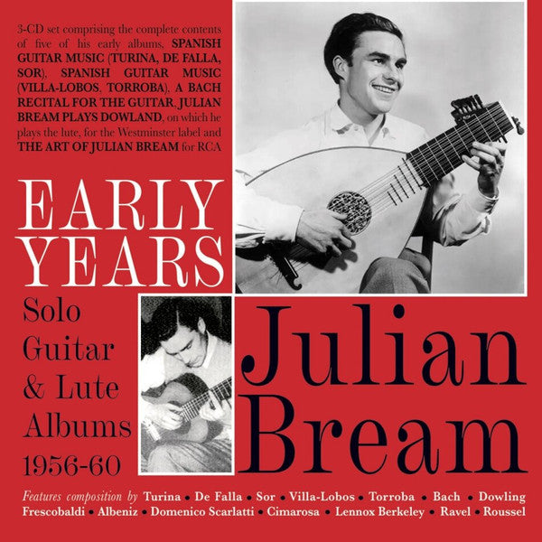Julian Bream : Early Years: Solo Guitar & Lute Albums 1956-60 (3xCDr, Comp)