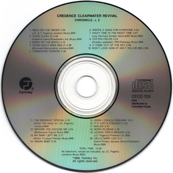 Creedence Clearwater Revival : Chronicle Volume Two (CD, Comp, Club, RE, RM)