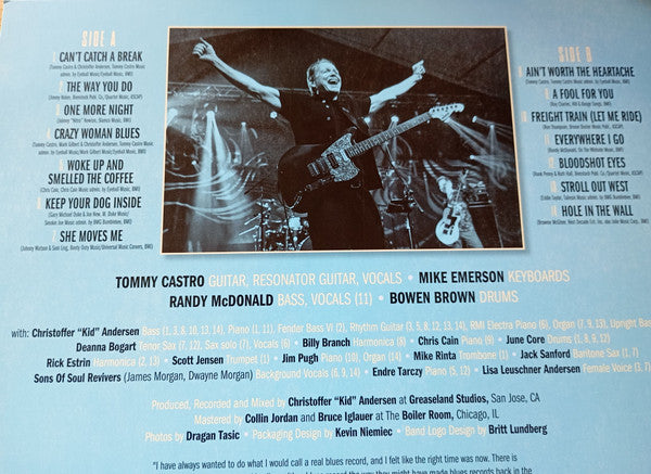 Tommy Castro And The Painkillers : Closer To The Bone (LP, Album, Ltd, Blu)