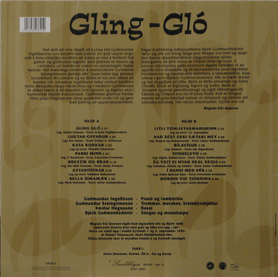 Björk Guðmundsdóttir & Tríó Guðmundar Ingólfssonar : Gling-Gló (LP, Album, RE)