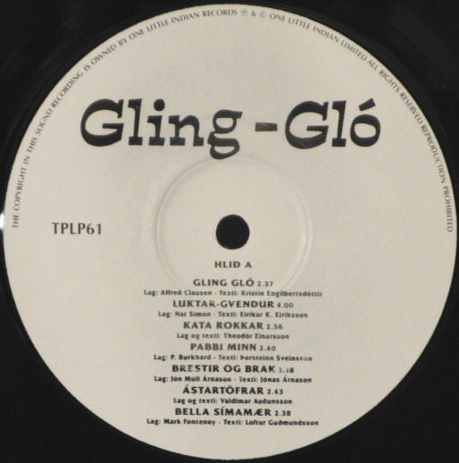 Björk Guðmundsdóttir & Tríó Guðmundar Ingólfssonar : Gling-Gló (LP, Album, RE)