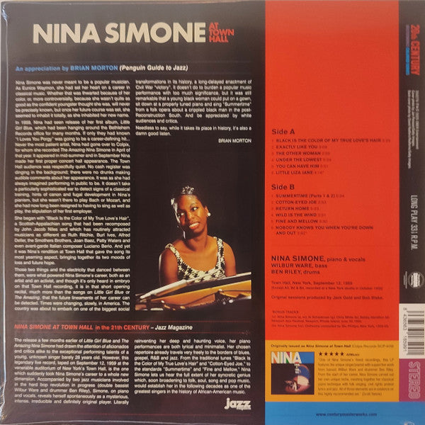 Nina Simone : Nina Simone At Town Hall (LP, Album, Ltd, RE, Red)