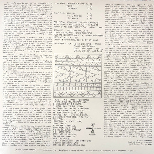 Don Hünerberg, Peter Gillespie : Phase Murmur 7-11-73 (LP, Album, RE)