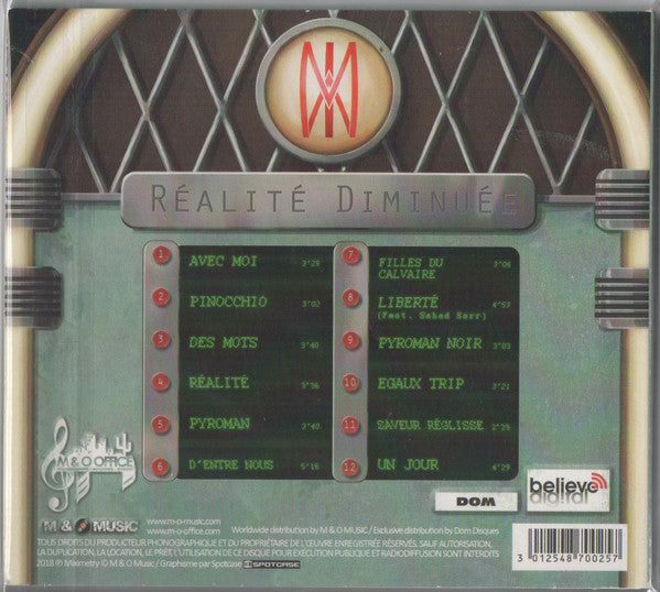 Miximetry : Réalité Diminuée (CD, Album)