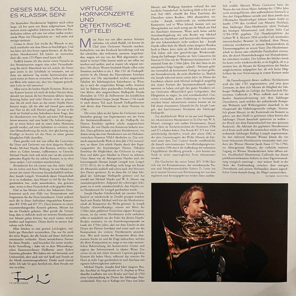 Joseph Haydn, Michael Haydn, Wolfgang Amadeus Mozart, Württembergisches Kammerorchester, Ruben Gazarian, Felix Klieser : Horn Concertos (2xLP, Gat)