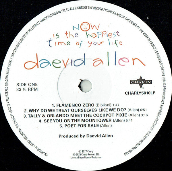 Daevid Allen : Now Is The Happiest Time Of Your Life (LP, Album, RE, RM)