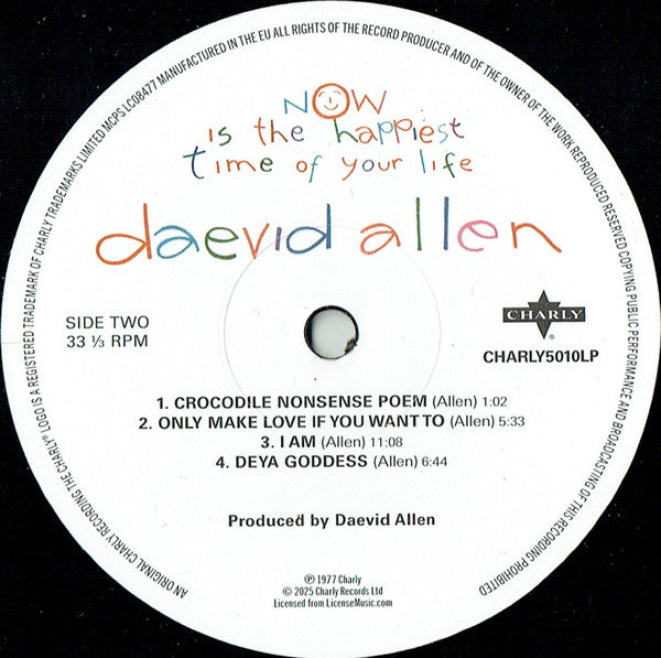 Daevid Allen : Now Is The Happiest Time Of Your Life (LP, Album, RE, RM)