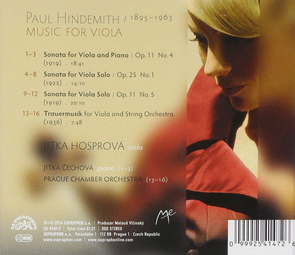 Paul Hindemith : Music For Viola (CD, Album)